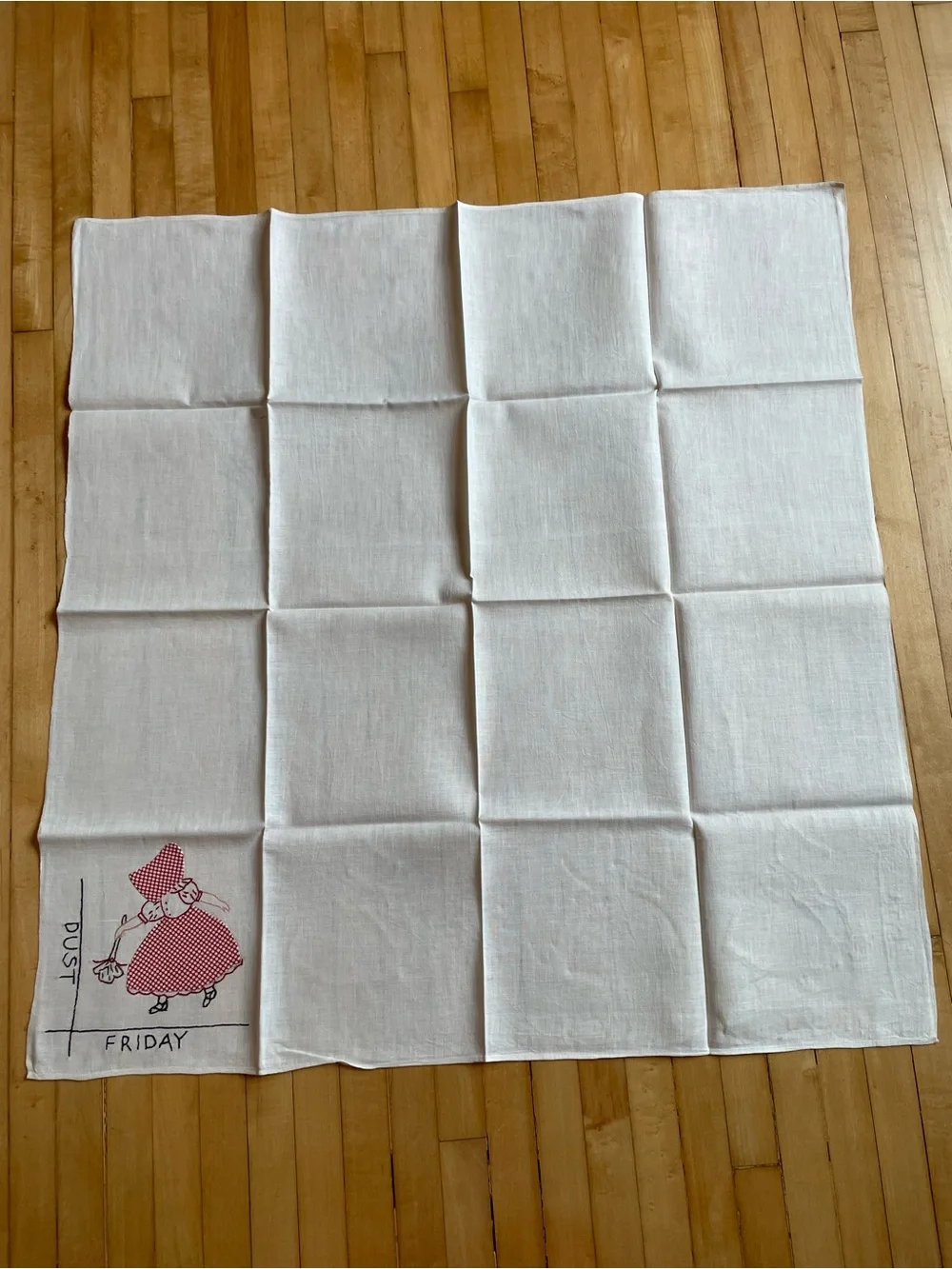 SUNBONNET SUE Set of 7 Vintage Days of the Week Dish Towels Hand Embroidered